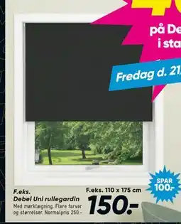 Bilka Debel Uni rullegardin, DKK 150 tilbud