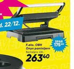 Bilka OBH Onyx paninijern, DKK 263.4 tilbud