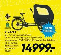 Bilka E-Cargo, DKK 14999 tilbud