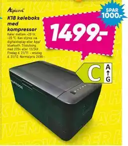 Bilka K18 køleboks med kompressor, DKK 1499 tilbud