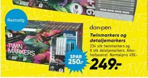Bilka Twinmarkers og detaljemarkers, DKK 249 tilbud