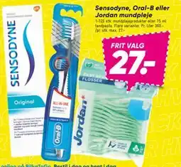 Bilka Sensodyne, Oral-B eller Jordan mundpleje, DKK 27 tilbud