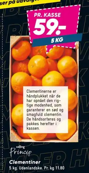 Clementiner, DKK 59