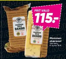 Bilka Mammen skæreost, DKK 115 tilbud