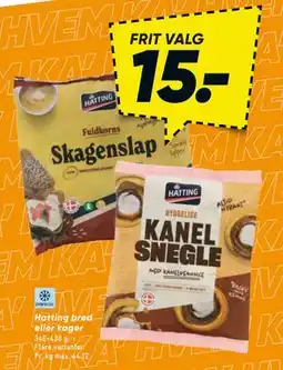 Bilka Hatting brød eller kager, DKK 15 tilbud