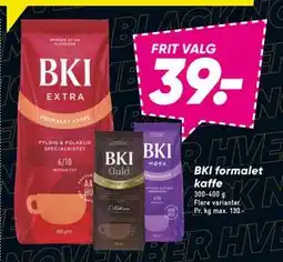 Bilka BKI formalet kaffe, DKK 39 tilbud