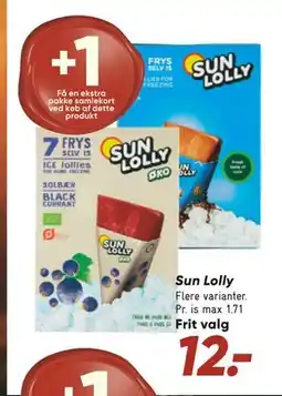 Bilka Sun Lolly, DKK 12 tilbud