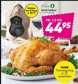 Bilka Fersk kalkun, DKK 44.95 tilbud