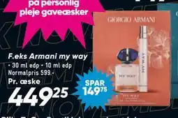 Bilka Armani my way, DKK 449.25 tilbud