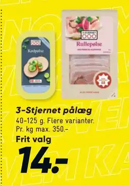 Bilka 3-Stjernet pålæg, DKK 14 tilbud