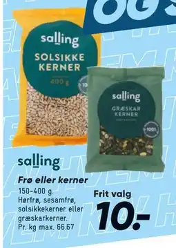 Bilka Frø eller kerner, DKK 10 tilbud