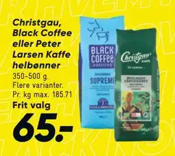 Bilka Christgau, Black Coffee eller Peter Larsen Kaffe helbønner, DKK 65 tilbud