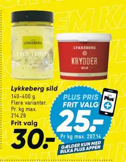 Bilka Lykkeberg sild, DKK 30, App-pris tilbud