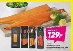 Bilka Halehængt ørred, koldrøget eller sockeye laks, DKK 129 tilbud