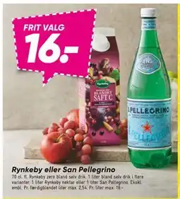 Bilka Rynkeby eller San Pellegrino, DKK 16 tilbud
