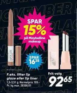 Bilka lifter lip glaze eller lip liner, DKK 92.65 tilbud