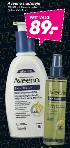 Bilka Aveeno hudpleje, DKK 89 tilbud
