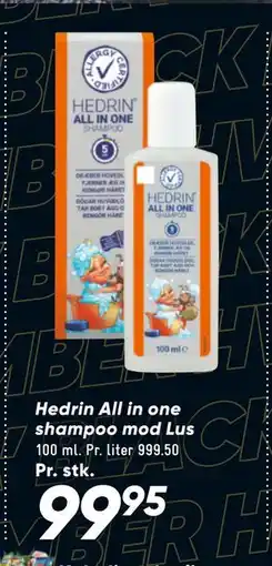 Bilka Hedrin All in one shampoo mod Lus, DKK 99.95 tilbud