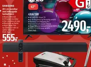 Alt-i-én soundbar med indbyggede bashøjttalere, DKK 555