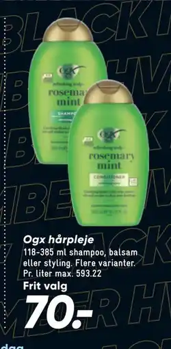 Bilka Ogx hårpleje, DKK 70 tilbud
