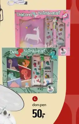 Føtex Unicorn eller Dino notesbogsæt, DKK 50 tilbud