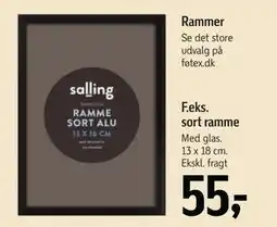 Føtex sort ramme, DKK 55 tilbud