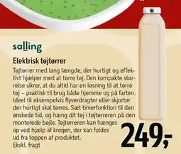 Føtex Elektrisk tøjtørrer, DKK 249 tilbud