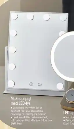 Føtex Makeupspejl med LED-lys, DKK 299 tilbud