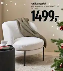 Føtex Karl loungestol, DKK 1499 tilbud
