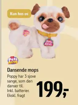 Føtex Dansende mops, DKK 199 tilbud