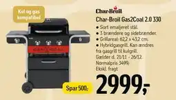 Føtex Char-Broil Gas2Coal 2.0 330, DKK 2999 tilbud