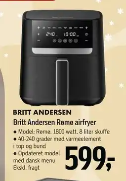 Føtex Britt Andersen Rømø airfryer, DKK 599 tilbud