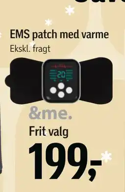 Føtex EMS patch med varme, DKK 199 tilbud