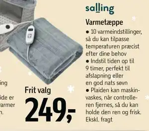 Føtex Varmetæppe, DKK 249 tilbud