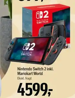 Føtex Nintendo Switch 2 inkl. Mariokart World, DKK 4599 tilbud