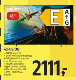 Føtex PHILIPS 43PUS7000, DKK 2111 tilbud