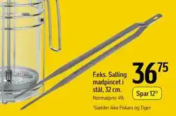 Føtex Salling madpincet i stål, 32 cm, DKK 36.75 tilbud