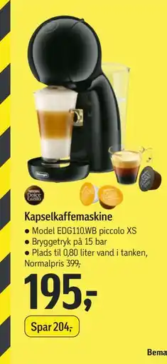 Føtex Kapselkaffemaskine, DKK 195 tilbud