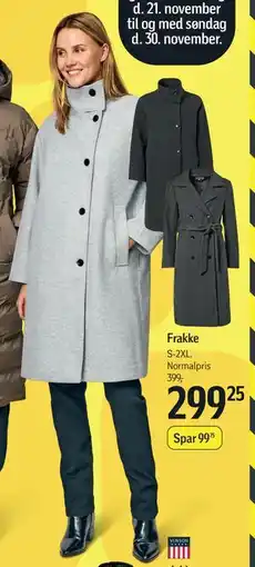 Føtex Frakke, DKK 299.25 tilbud