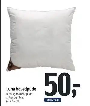 Føtex Luna hovedpude, DKK 50 tilbud