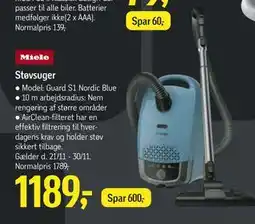 Føtex Støvsuger, DKK 1189 tilbud