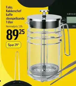 Føtex Køkkenchef kaffe stempelkande 1 liter, DKK 89.25 tilbud