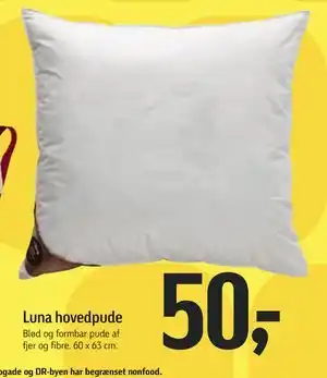 Føtex Luna hovedpude, DKK 50 tilbud