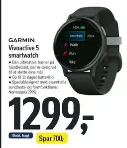 Føtex Vivoactive 5 smartwatch, DKK 1299 tilbud