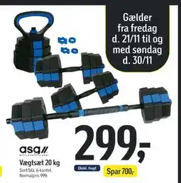 Føtex Vægtsæt 20 kg, DKK 299 tilbud