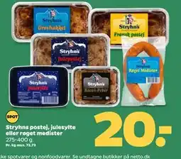 Netto Stryhns postej, julesylte eller røget medister, DKK 20 tilbud