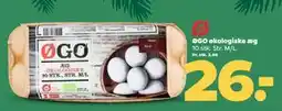 Netto ØGO økologiske æg, DKK 26 tilbud