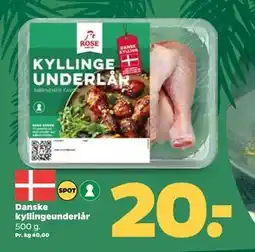Netto Danske kyllingeunderlår, DKK 20 tilbud