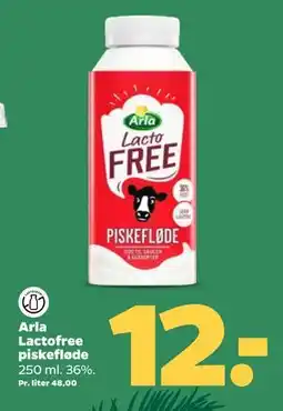 Netto Arla Lactofree piskefløde, DKK 12 tilbud