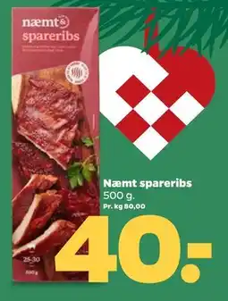 Netto Næmt spareribs, DKK 40 tilbud
